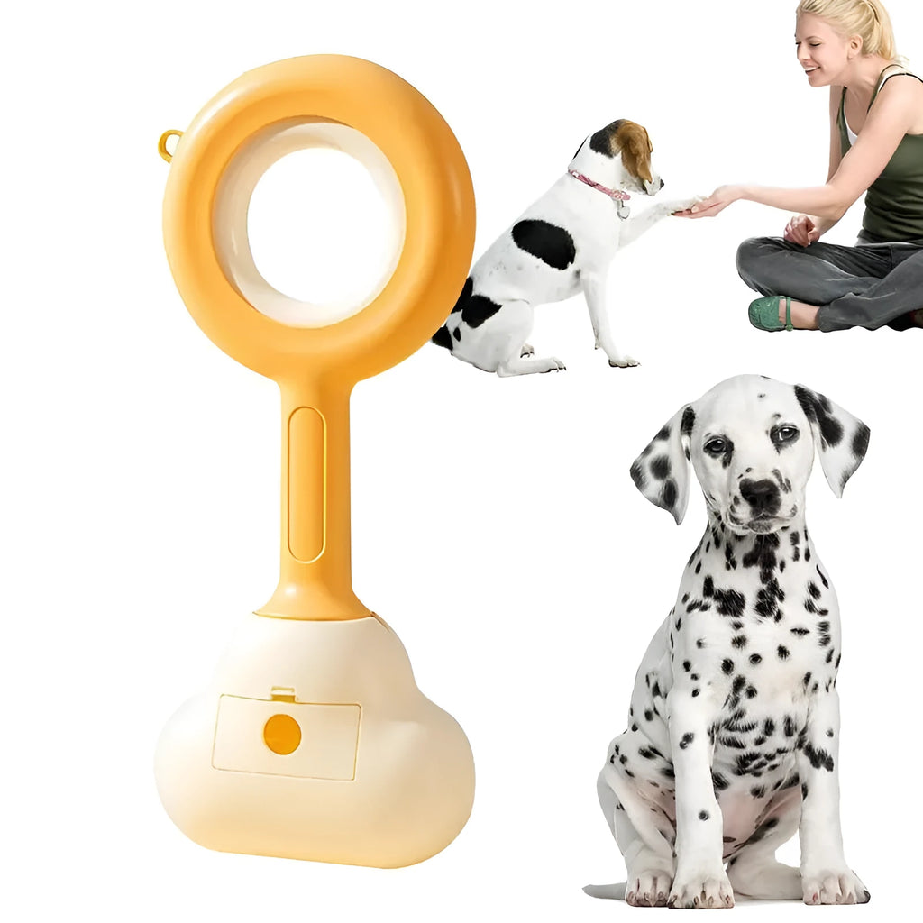 Cloud-shaped jaw dog pooper scooper in white blue colour with comfortable grip handle