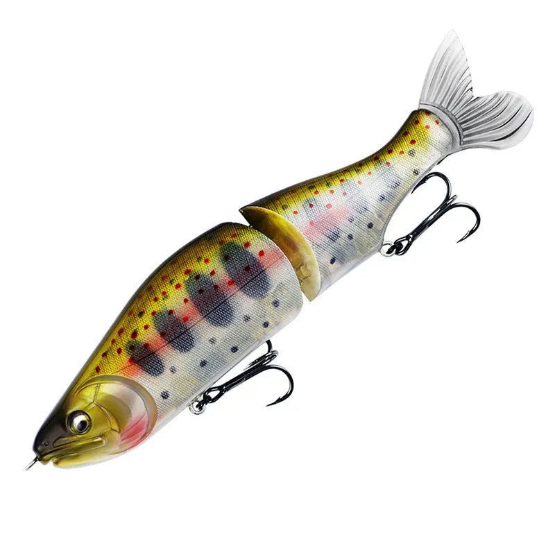 185mm plastic bass fishing lure with swimming action design in multiple colour options