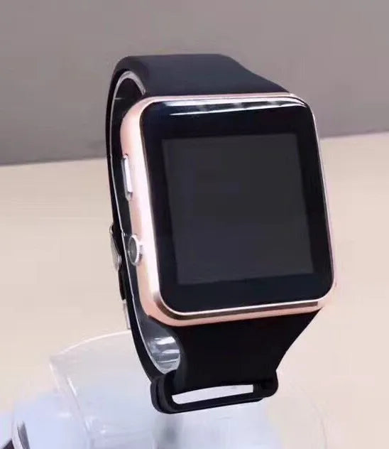 Smart watch with 1.54-inch display and silicone strap in black colour, showing time and notifications on screen.