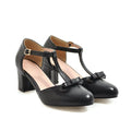 Women's chunky heel sandals with 6.5cm mid-heel, adjustable buckle strap, and round toe design in apricot colour