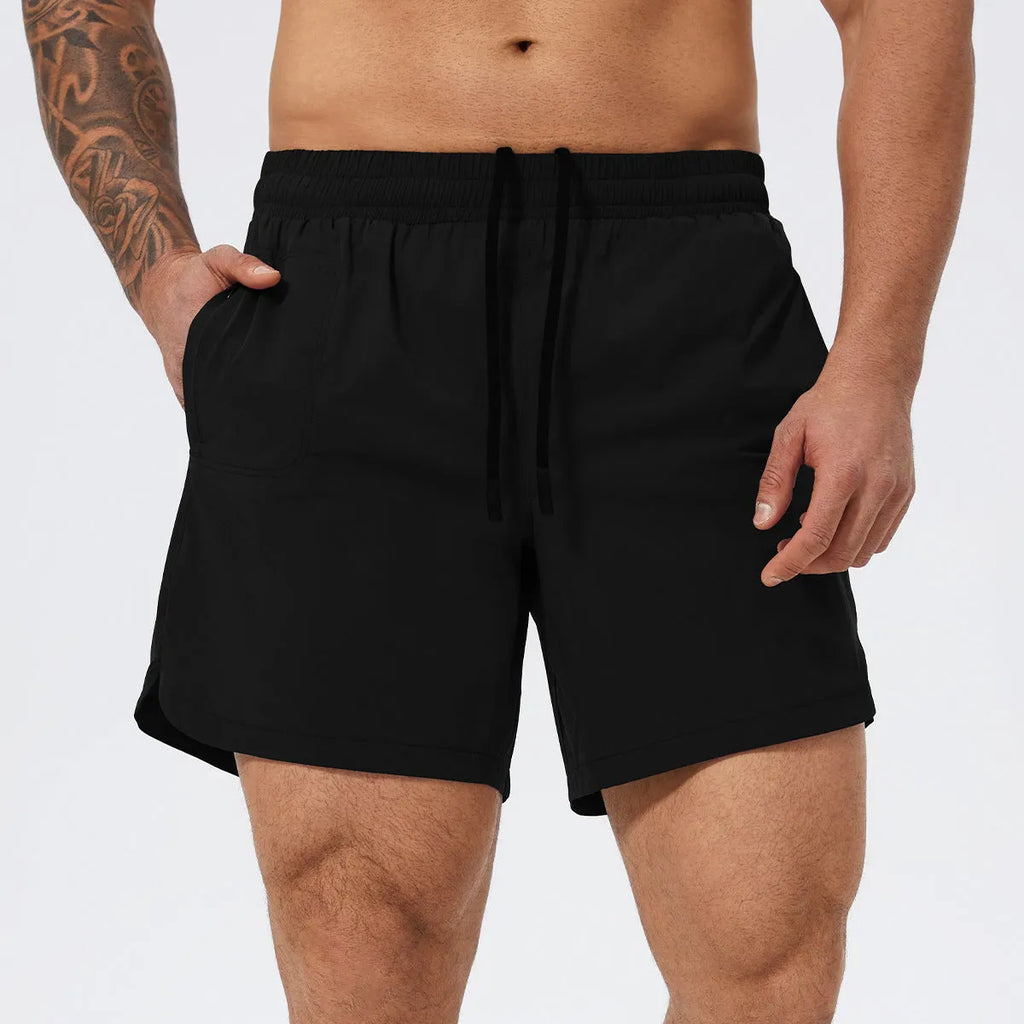 Men's nylon athletic shorts for basketball tennis running in four colours