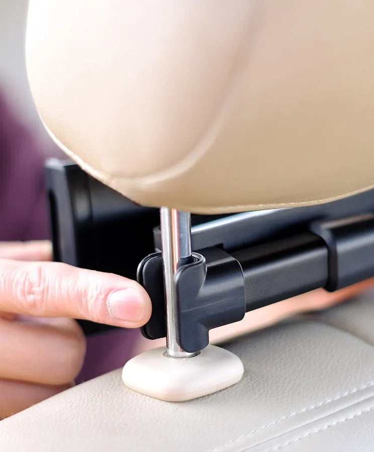 Black universal car phone holder for rear seat base snap-in tablet mount