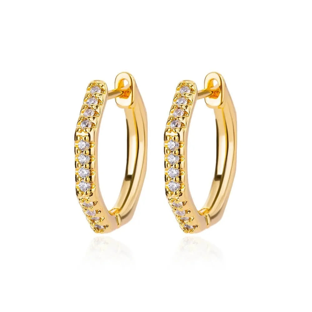 Women's irregular geometric butterfly earrings in copper with diamond treatment, showing heart-shaped and star design elements