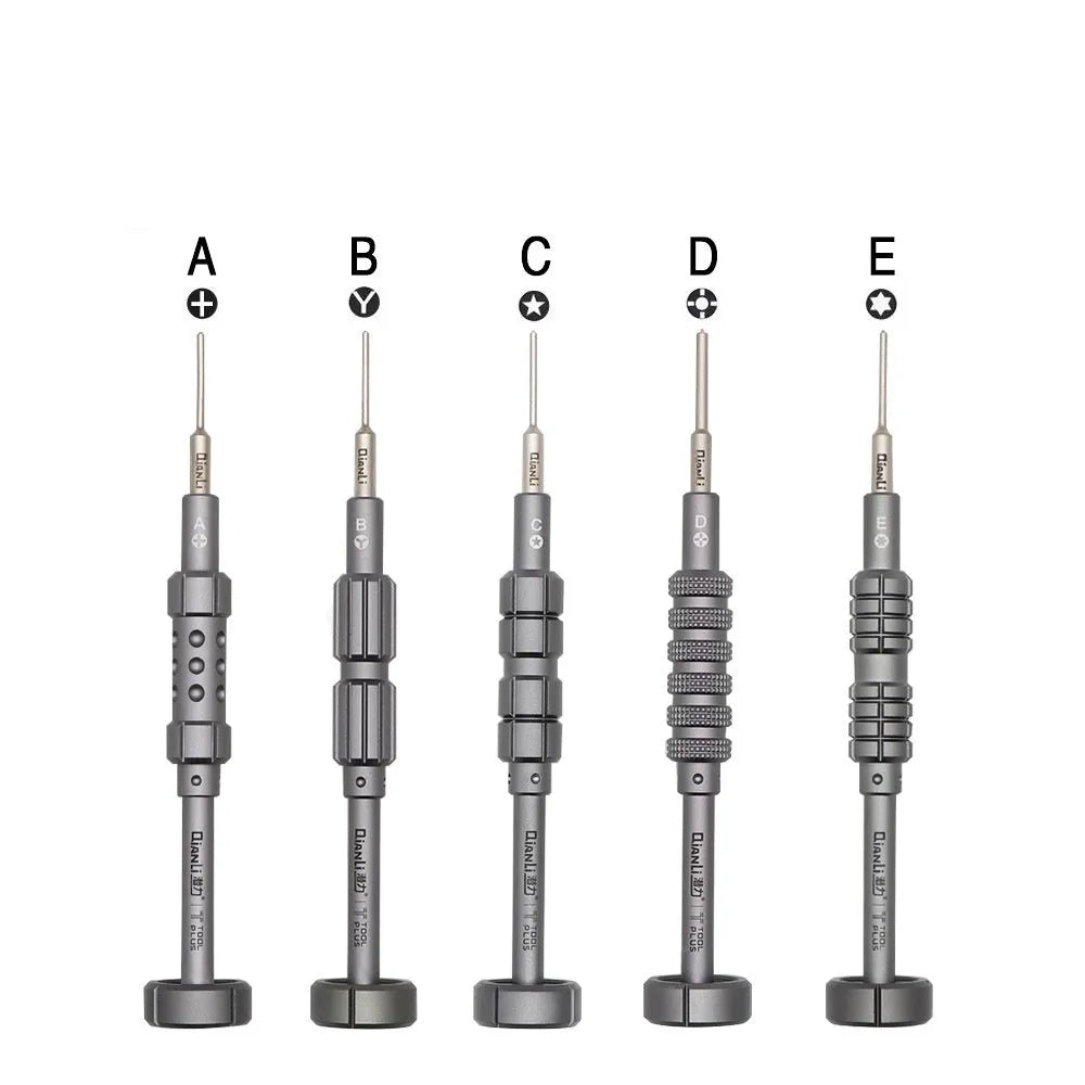 Grenade-shaped aluminium handle screwdriver with multiple head types for iPhone repair