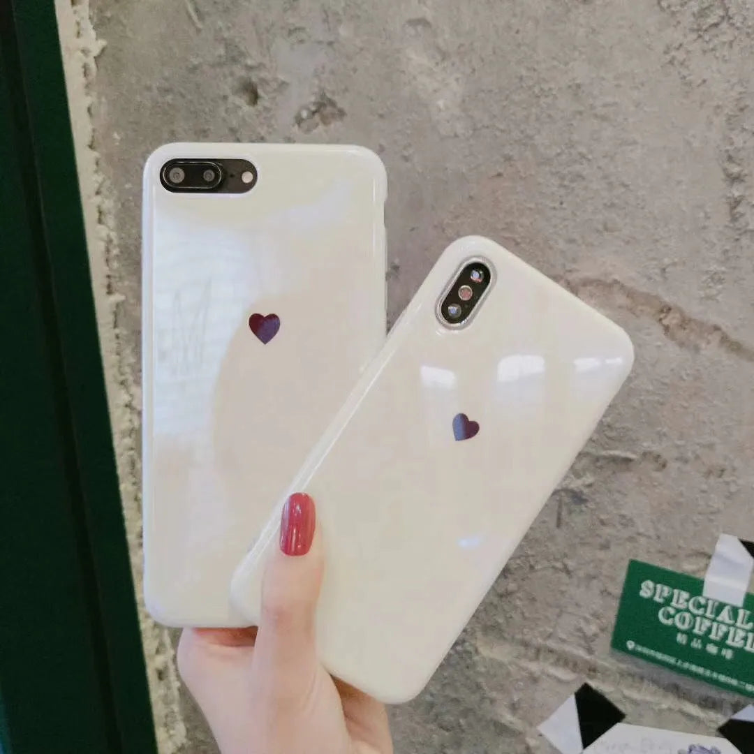 Clear iPhone phone case for iPhoneX iPhone6 iPhone7 iPhone8 models in white colour