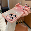 Transparent glitter phone case for iPhone with magnetic back and ultra-thin TPU rubber construction