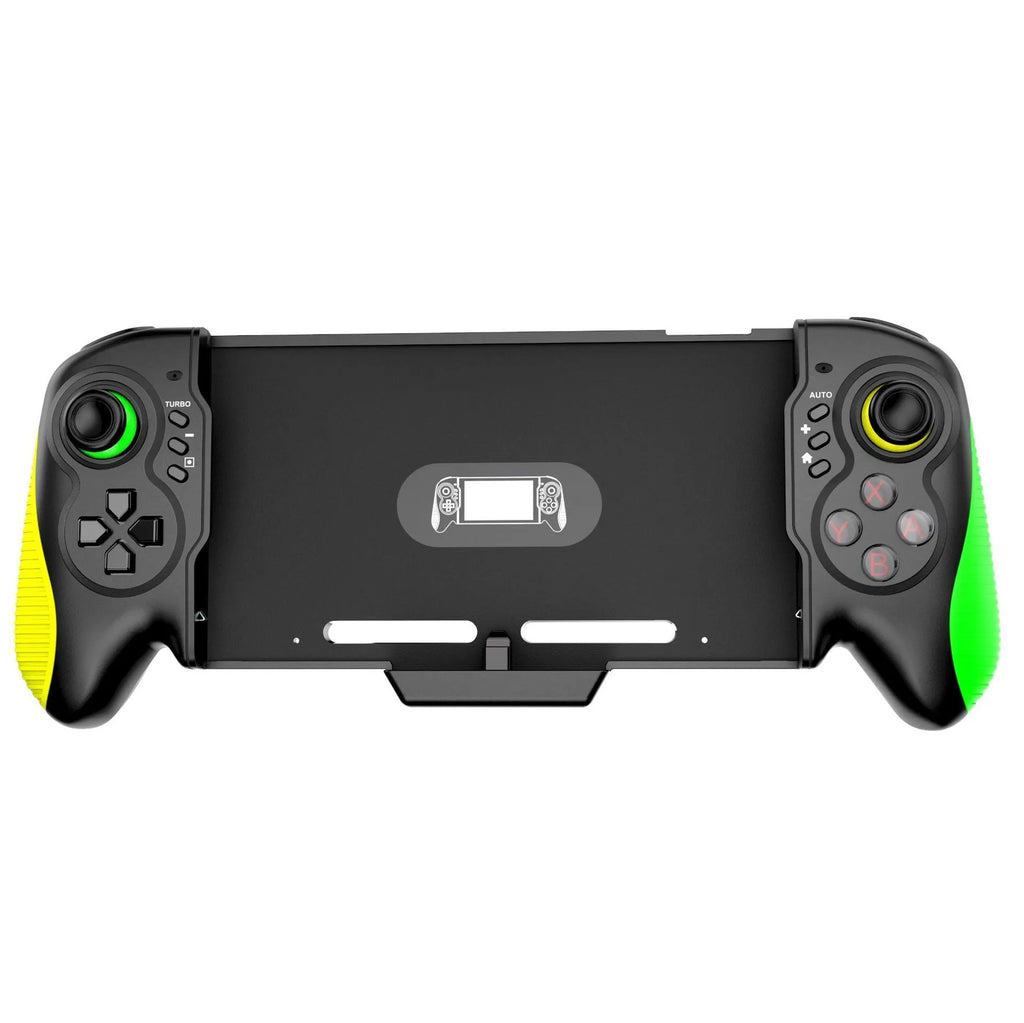Yellow-green game controller for Nintendo Switch and PC with Type-C charging port