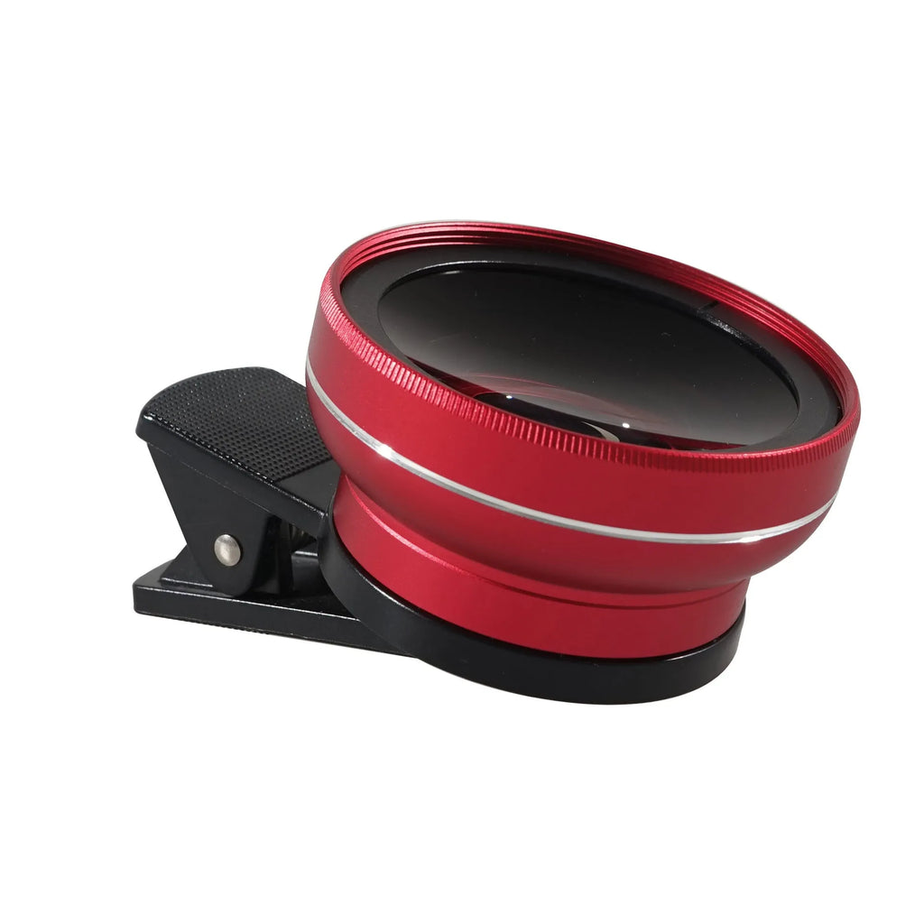 LIEQI 0.45X wide-angle macro mobile phone camera lens in black, gold, rose gold, and silver colours