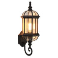 Outdoor waterproof wall lamp with three-layer design in gold or black finish for courtyard and store decoration
