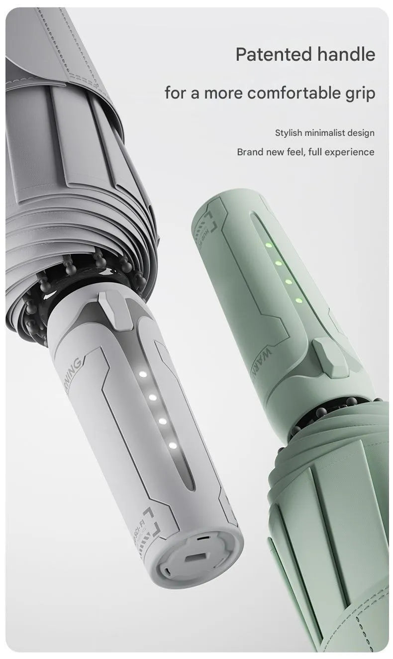 Automatic folding umbrella with oversized canopy in multiple colour options