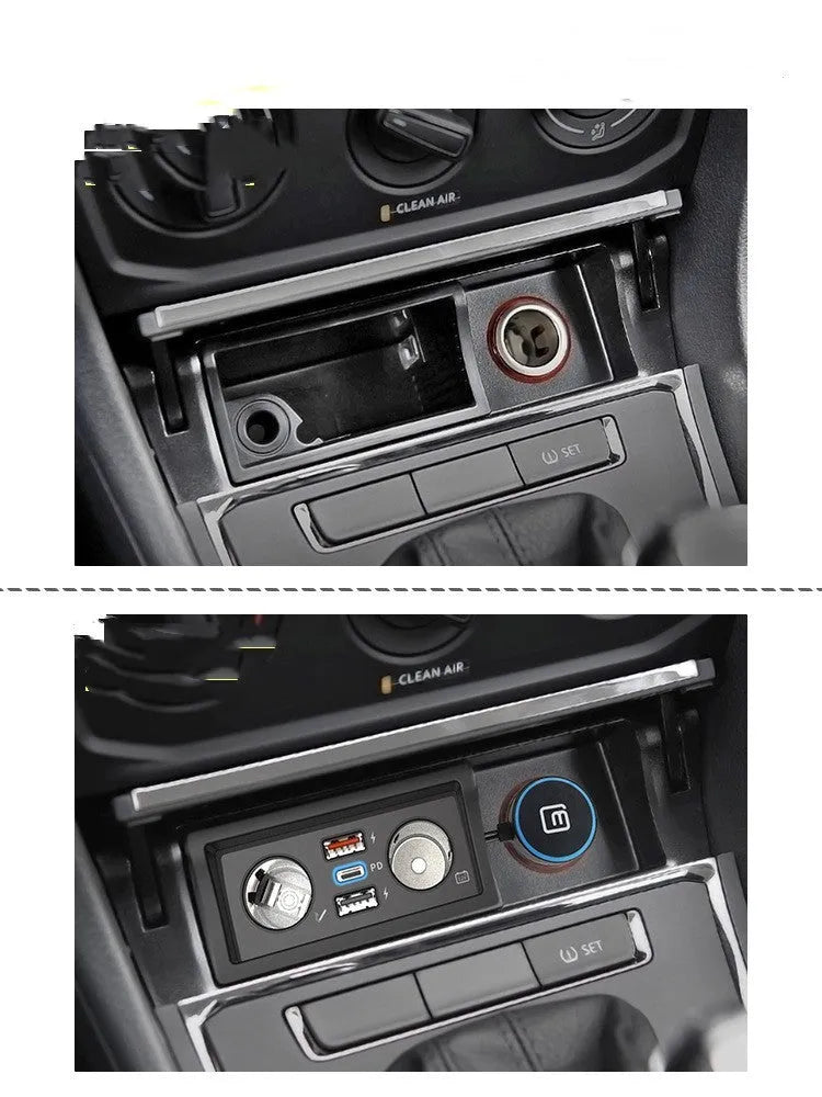 Lavida car charger with QC3.0 fast charging technology inserted in vehicle 12V socket