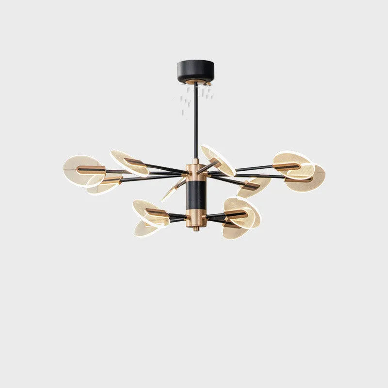 Nordic iron LED chandelier pendant lamp with acrylic parts for 15-30㎡ room coverage