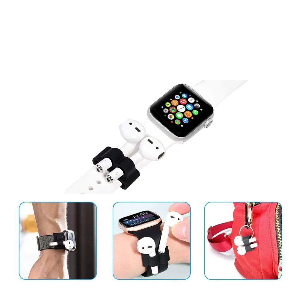 Silicone AirPods Pro case set with anti-lost buckle, strap hanging buckle, anti-lost rope, 63 x 47.5 x 28mm, six colours