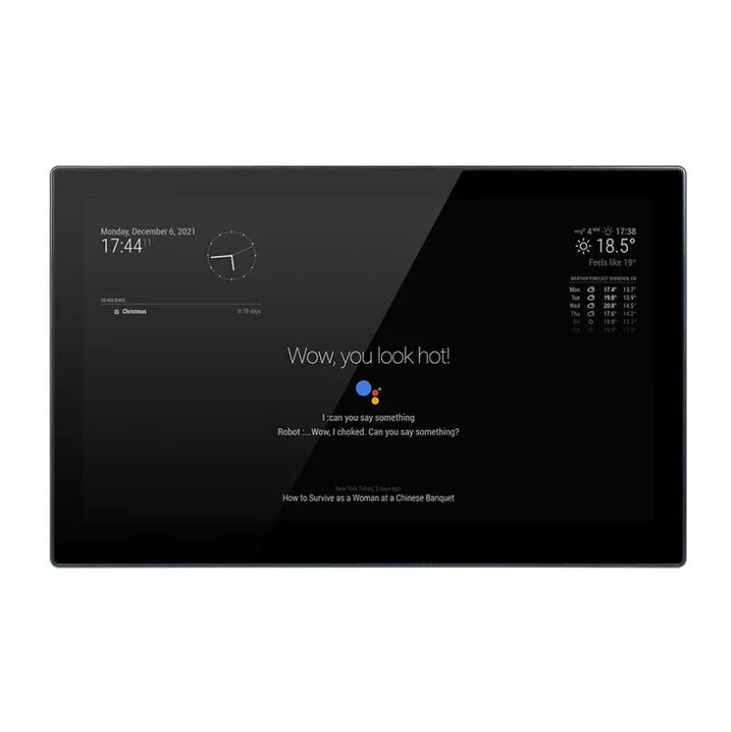 13.3-inch integrated computer voice assistant CM4 main control touch display with ABS housing and touch interface