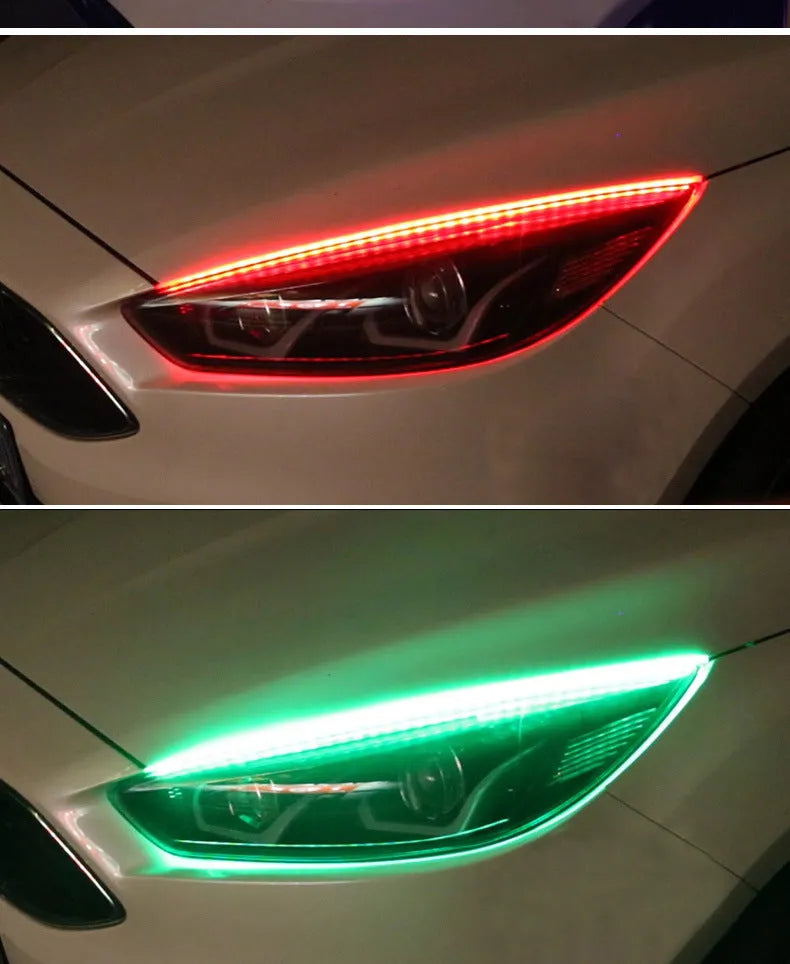 Universal LED daytime running lights with remote control, available in 30cm 45cm 60cm sizes for General Motors vehicles