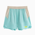 Men's loose fit workout shorts with elastic lace-up waist in Dark Rock Ash colour, shown during weightlifting exercise