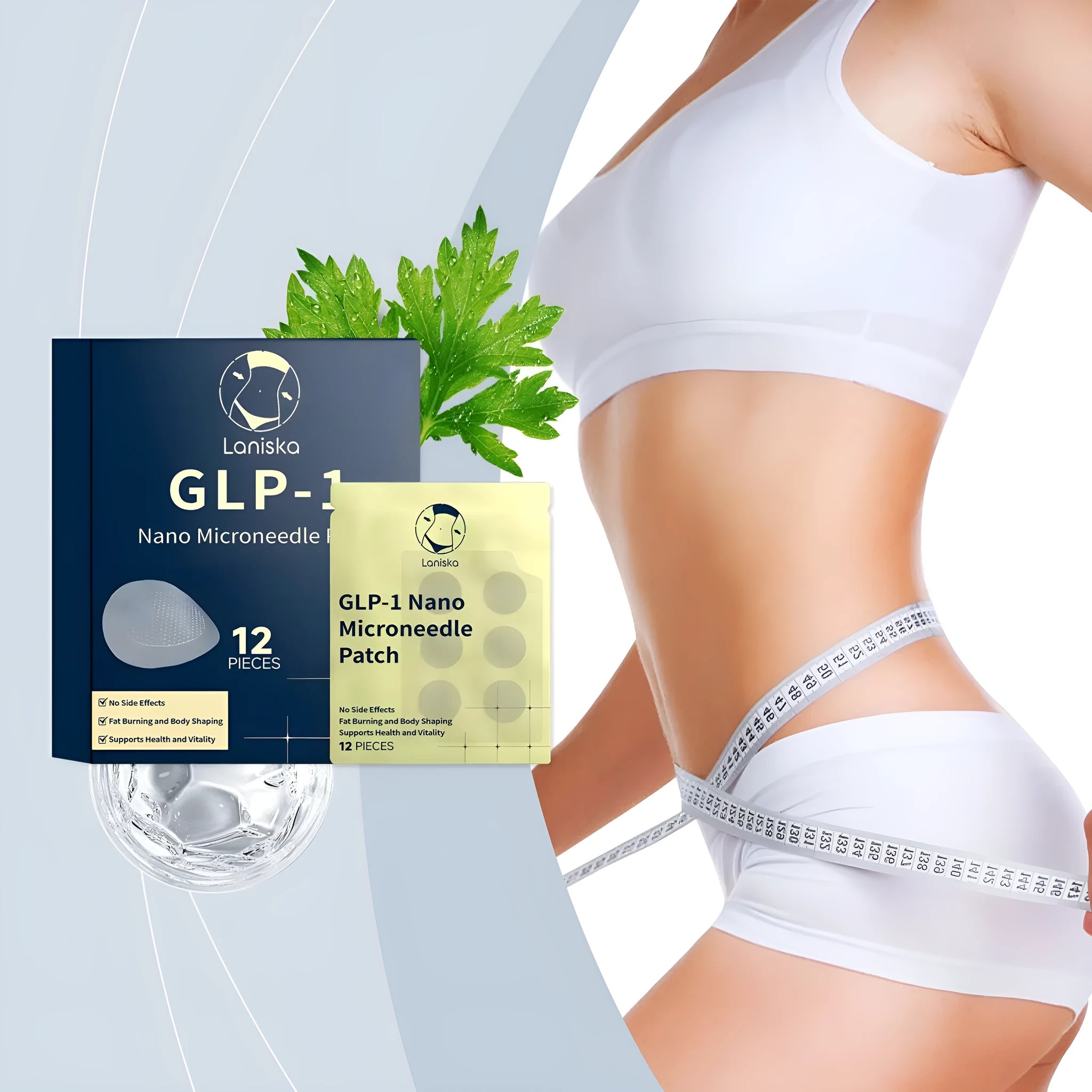 Box of 12 Holding Effect Control Sugar micro needle patches for transdermal application.