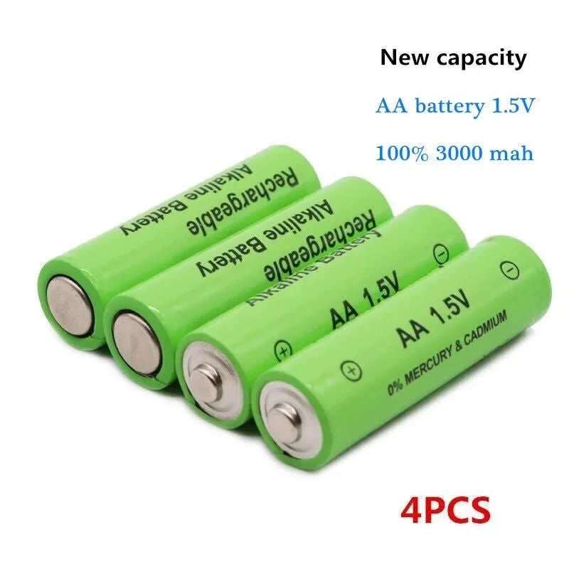 AA rechargeable battery with 3000mAh capacity showing standard dimensions and industrial grade construction