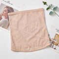 Black mesh postpartum waist trimming belly band shown on a white background.