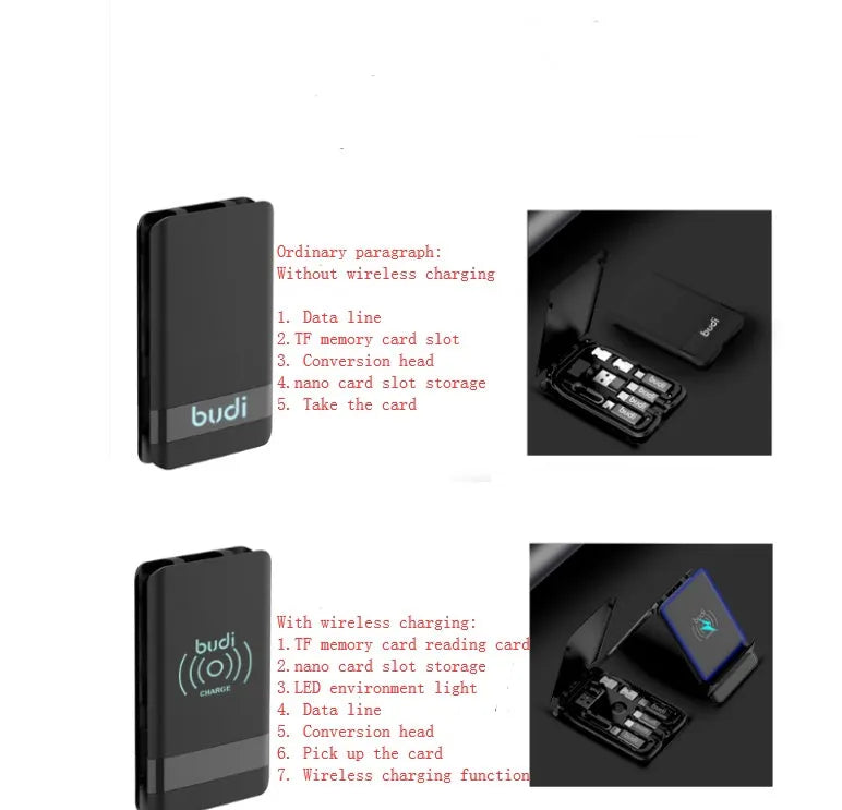Black multi-function data line card package with 0.3m cable compatible with Apple iPhone devices