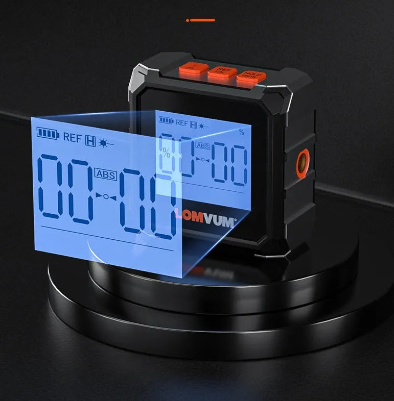 Longyun laser infrared woodworking steel tape measure with digital display and alloy casing