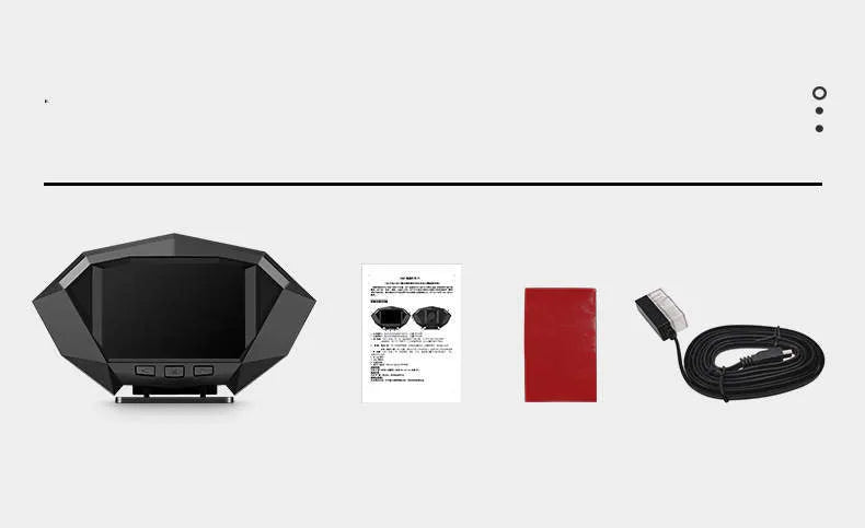 HUD head-up display unit with 147mm by 93mm HD LCD screen for vehicle windscreen projection of GPS data