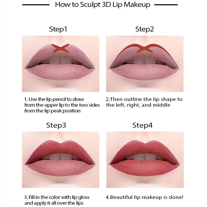 A wood-cased matte lip liner pencil shown with 14 colour shade options from 201 to 214.