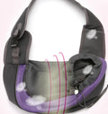 Pet backpack in selected colour with adjustable shoulder straps and foam-padded interior for small dog transport