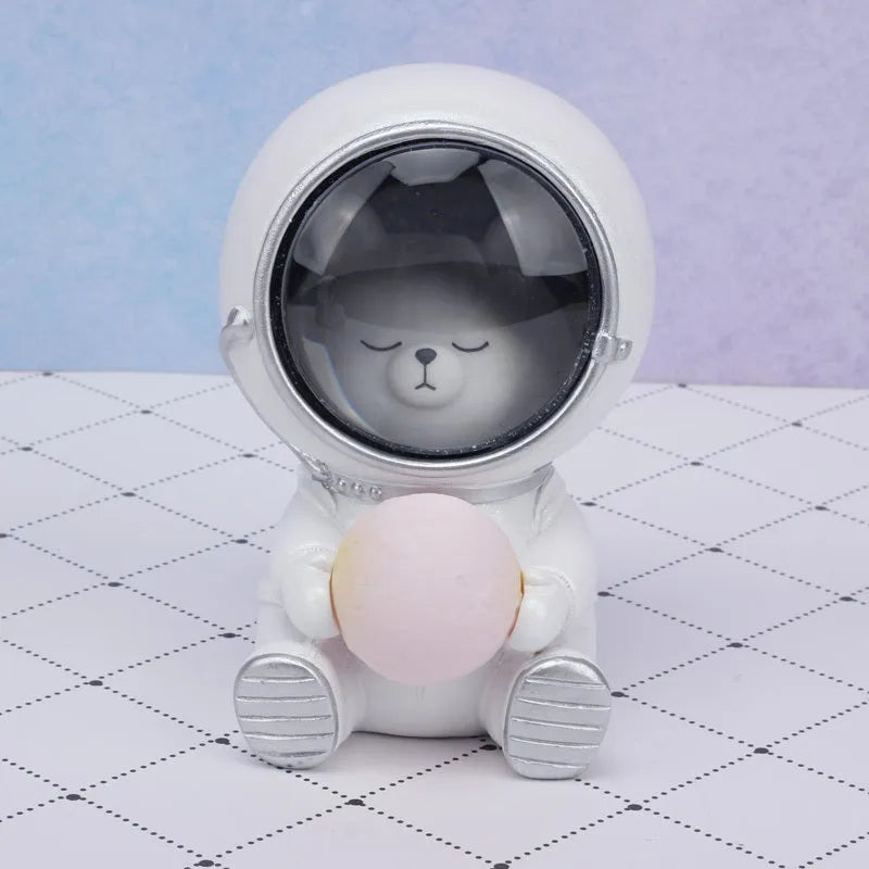 Animal-themed resin LED night light projecting starry sky pattern