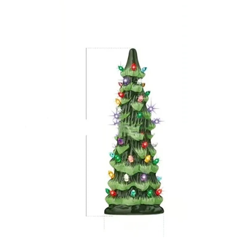 Resin Christmas tree decoration in European style with lighting option