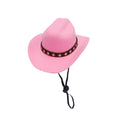 Soft adjustable star cowboy hat for pets on a cat or dog