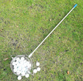 304 stainless steel golf ball picker with 30cm length and metallic finish for retrieving balls from water hazards