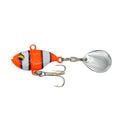 Metal sea fishing iron plate lure with rotating sequins in six colour patterns for saltwater fishing
