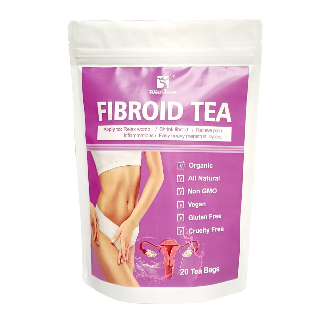 Pack of Winstown Fibroid Herbal Tea bags with C83 packaging.