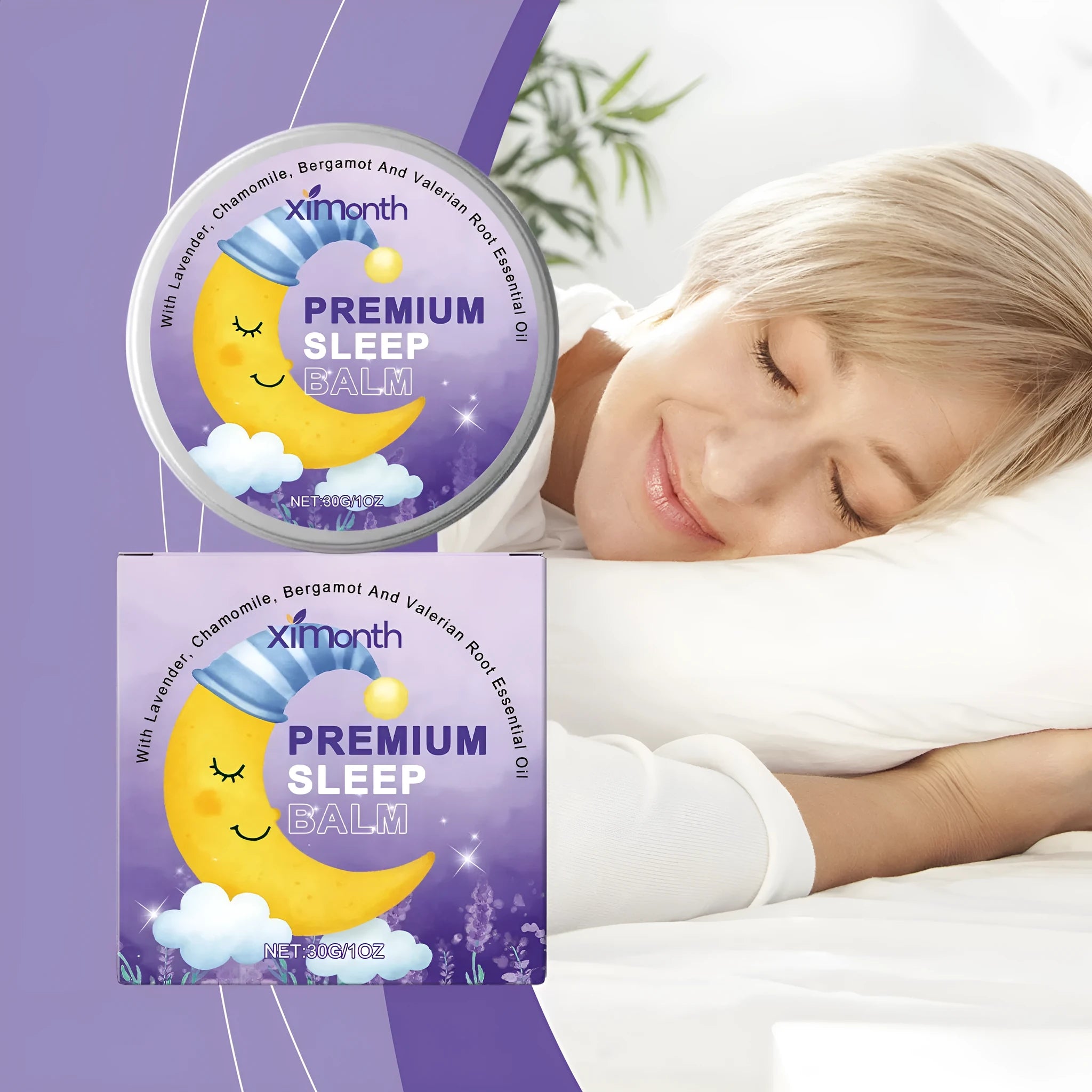 30g jar of Sleep Goodnight Cream with lavender, chamomile and valerian