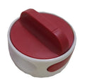 Green and red stainless steel kitchen bottle opener tool on countertop