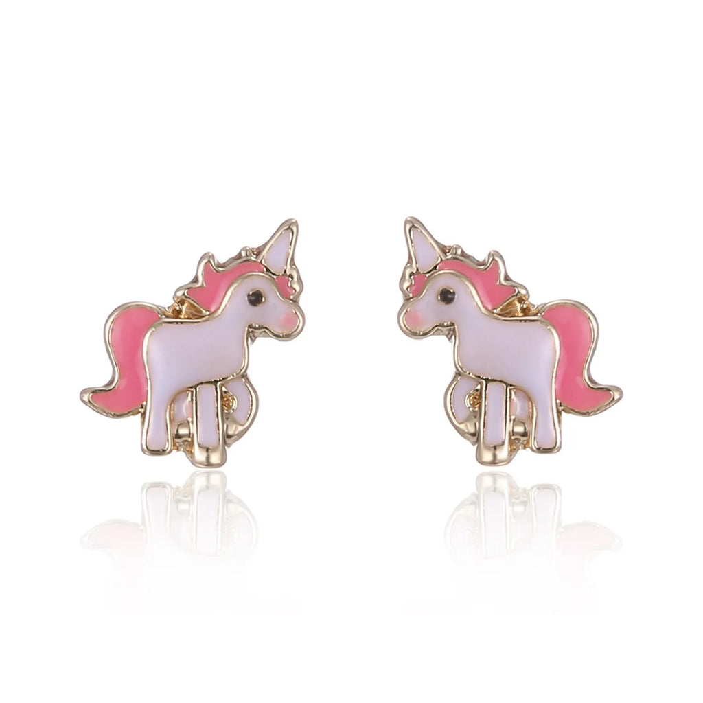 Alloy pony jewellery set with oil painting pony pendant in gold, silver, or rose gold, approximate length 150mm