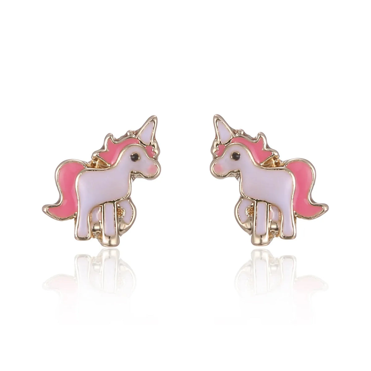 Alloy pony jewellery set with oil painting pony pendant in gold, silver, or rose gold, approximate length 150mm