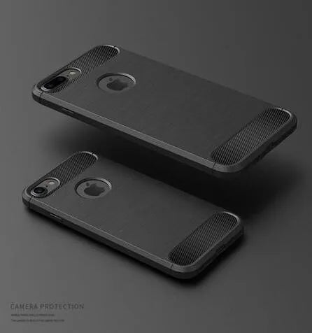 Simple shockproof TPU iPhone case in solid colour options including black, blue, grey, navy, and red.