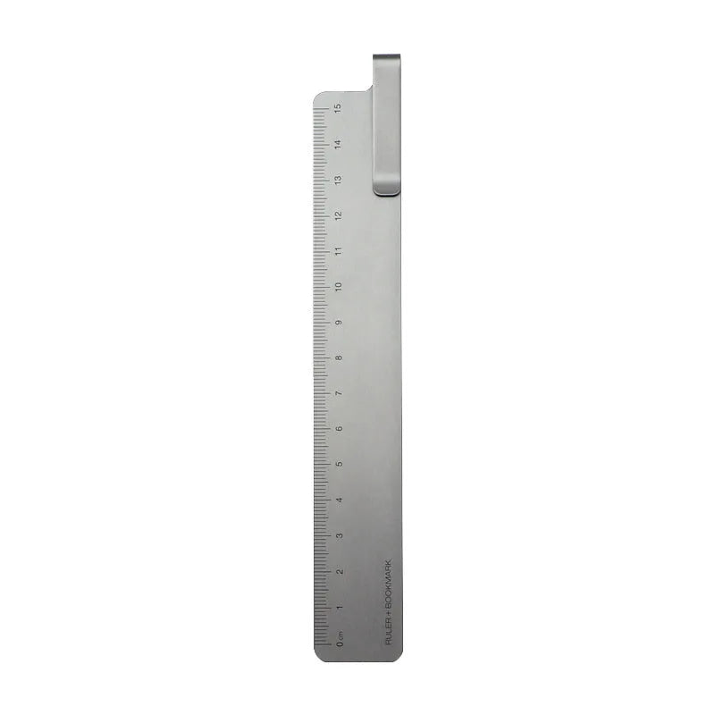 Retro creativity metal aluminium RUMA bookmark ruler with 15cm laser-engraved scale