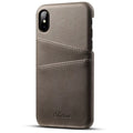 Slim black PU leather wallet phone case open to show two card slots and felt lining for a Samsung Galaxy phone.