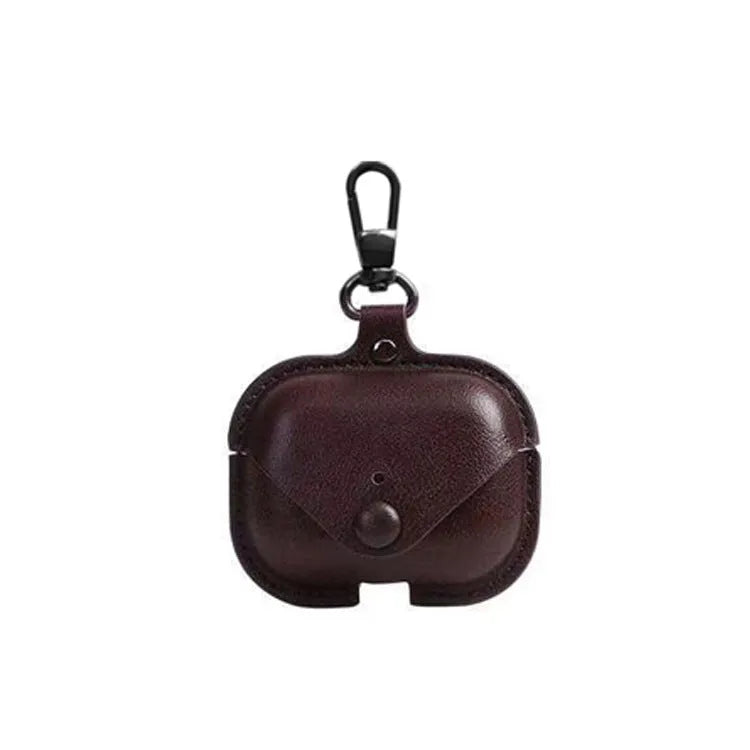 Hot Pressed Headphone Holster for AirPods Pro in black with cross pattern, showing dimensions 60.6mm x 45.2mm x 21.7mm