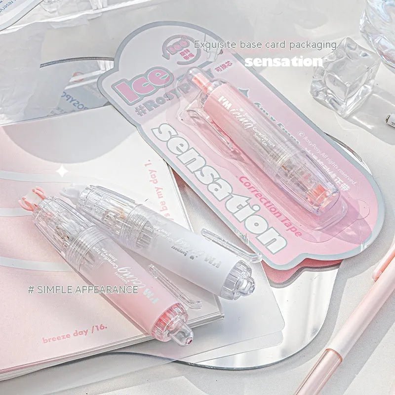 ICE through press correction tape in Mint, Blue, Pink or White with 5 cm x 6 cm refill option