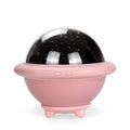 UFO-shaped starry sky light projection night light in green, pink, or white with LED technology and compact dimensions