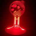 BTS-themed acrylic light-up display stand holding BTS Light 101 Tower Gem collectible