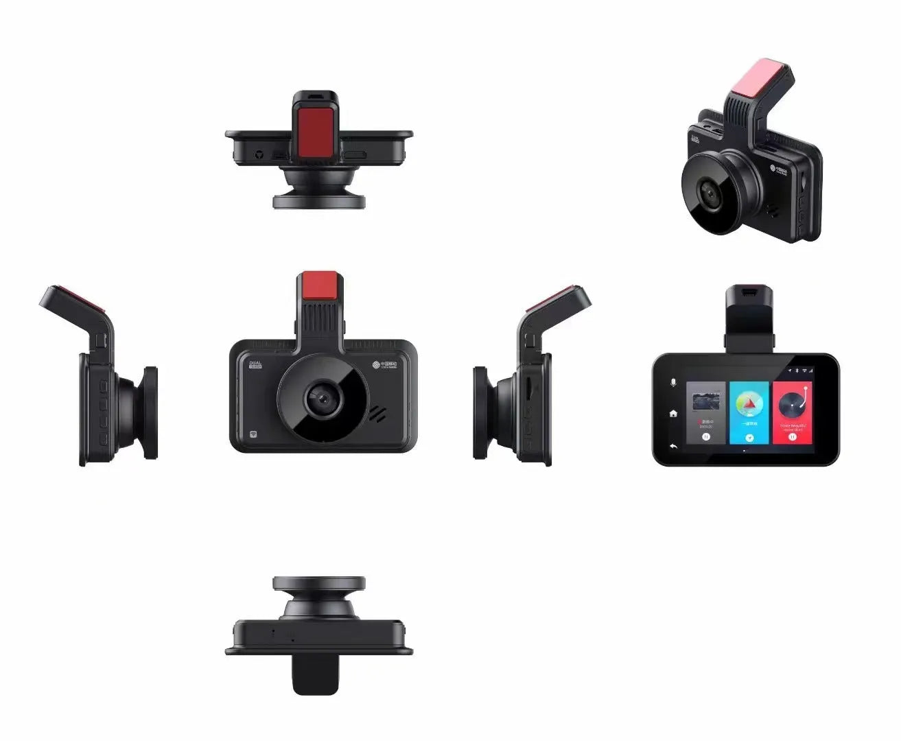 3-inch dual lens car DVR dash camera with front and rear recording capabilities