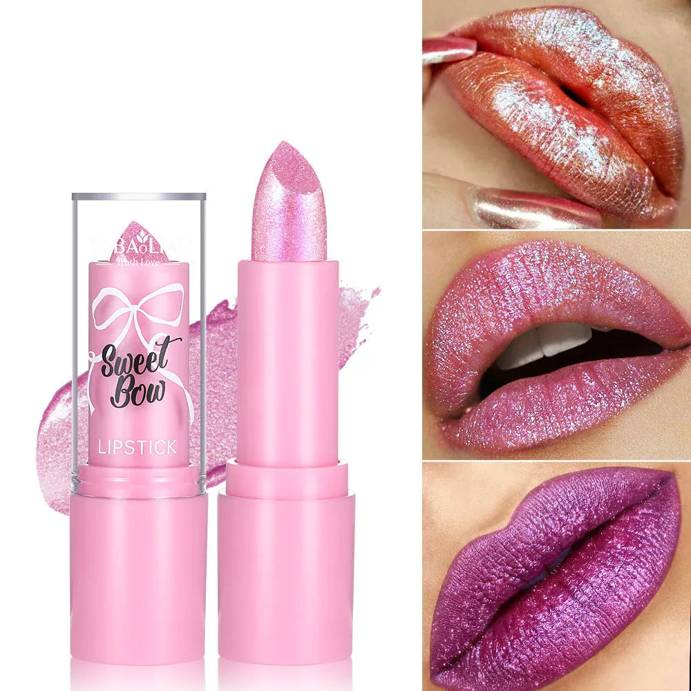 Sweetheart Bow XINGX Diamond Lipstick in six colour shades with anti-discoloration properties