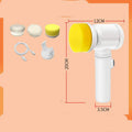Rechargeable electric cleaning brush with multiple interchangeable scrub heads for kitchen use