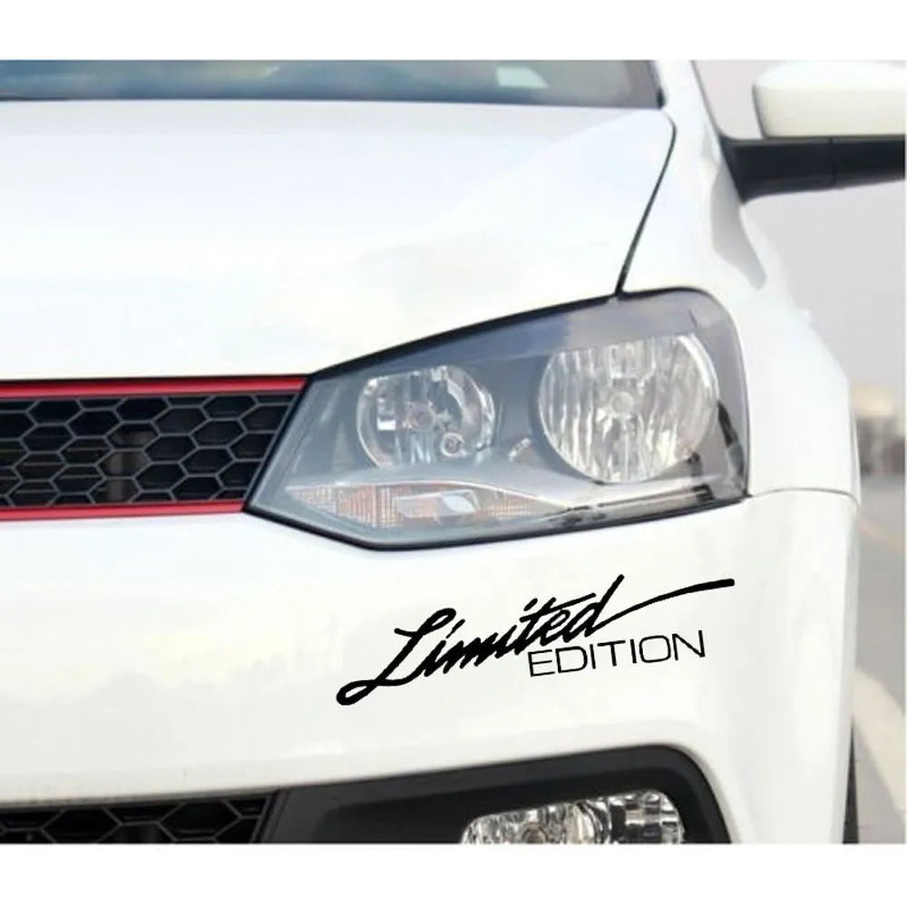 Reflective bumper sticker with English text, 16cm by 3.8cm, in black, white, or colourful plastic