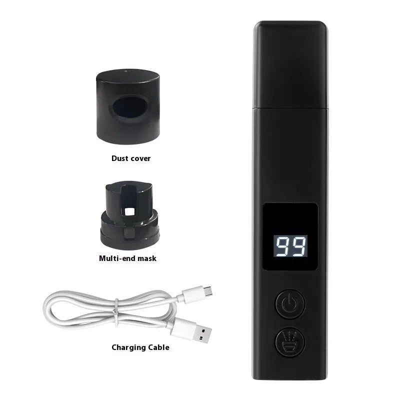 Black electric pet nail grinder with dust cover and LED light for dogs